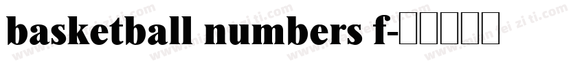 basketball numbers f字体转换